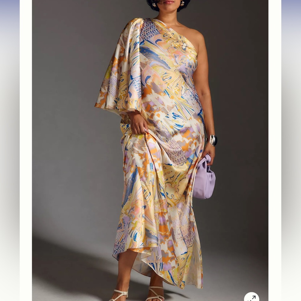 Mandira Wirk One-Shoulder Printed Dress